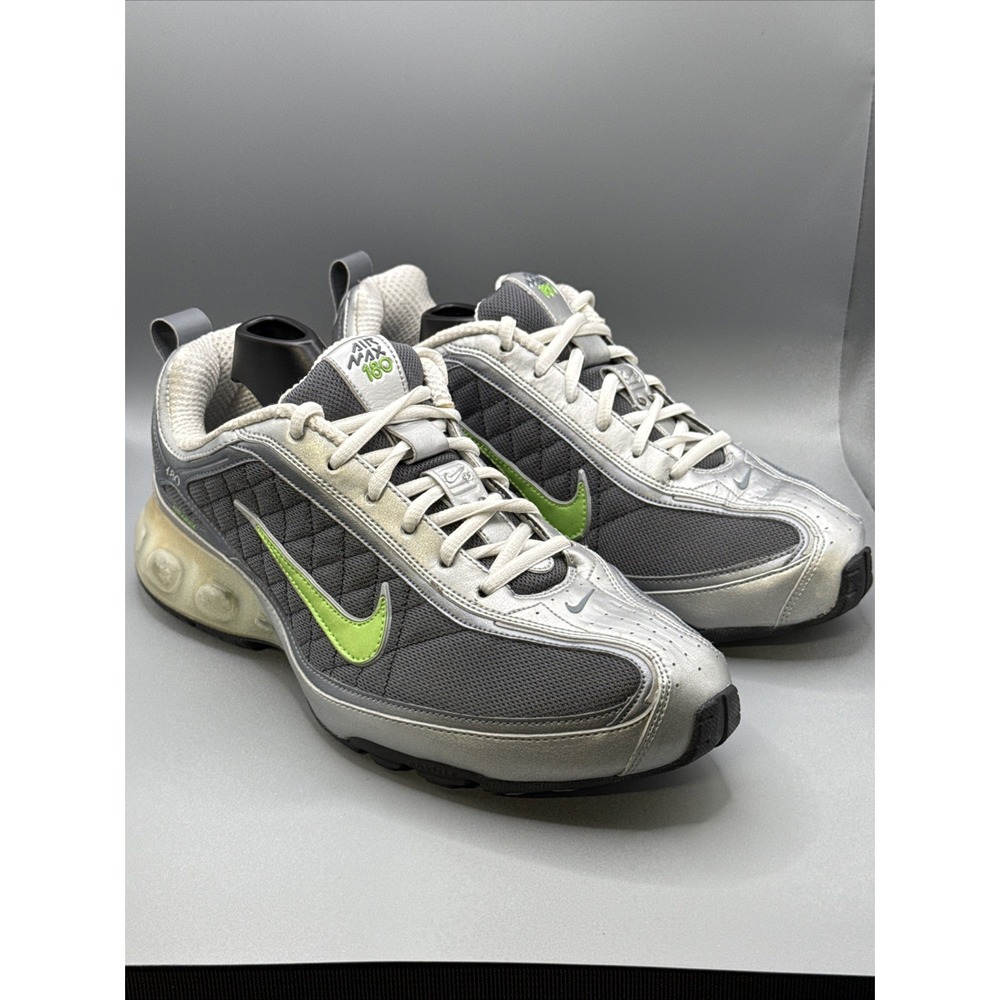 Nike Air Max 180 Plus II Womens Size: 9.5 Running Shoes Silver/Lime